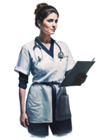 Emergency girl Nurse Clipart t-shirt design, transparent background, png