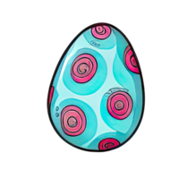 contento Pascua de Resurrección huevo pegatinas acuarela ai generativo png