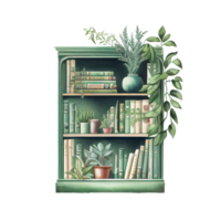 Watercolor Bookworm Clipart png