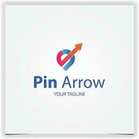 modern pin location arrow logo premium elegant template vector eps 10