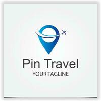 pin location travel logo premium elegant template vector eps 10