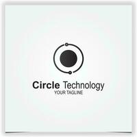 Vector circle technology logo design