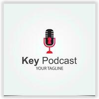 key hole podcast logo premium elegant template vector eps 10