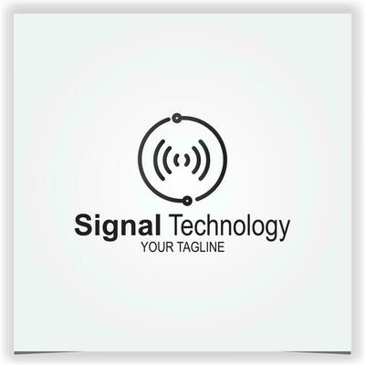 Vector signal technology logo premium elegant template vector eps 10