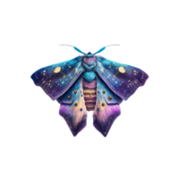 aquarelle mystique papillon de nuit collection clipart ai génératif png