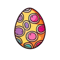 happy Easter egg stickers watercolor png