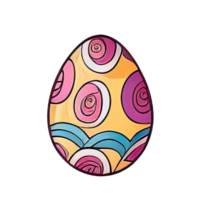 glücklich Ostern Ei Aufkleber Aquarell ai generativ png