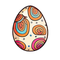 glücklich Ostern Ei Aufkleber Aquarell ai generativ png