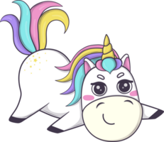 linda unicornios acuarela ai generativo png