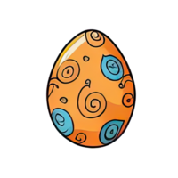 glücklich Ostern Ei Aufkleber Aquarell ai generativ png