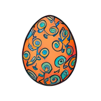 happy Easter egg stickers watercolor png