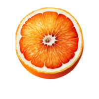acuarela naranjas frutas agrios conjunto con medio rebanadas y naranja jugo ai generativo png