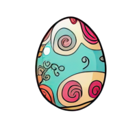 glücklich Ostern Ei Aufkleber Aquarell ai generativ png