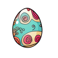 glücklich Ostern Ei Aufkleber Aquarell ai generativ png