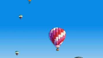 Albuquerque international balloon fiesta day hot air balloon in sky video