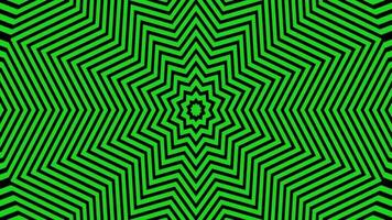 Star lines kaleidoscope effect green screen background loop animation video