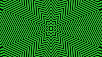 Star lines kaleidoscope effect green screen background loop animation video