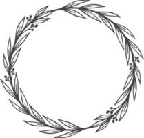 Floral Wreath Illustration, vector