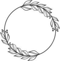 Floral Wreath Illustration, vector