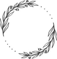 Floral Wreath Illustration, vector