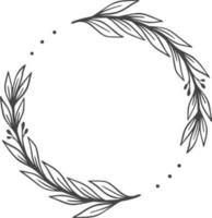 Floral Wreath Illustration, vector