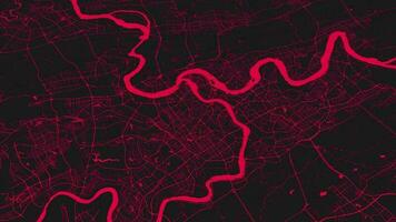 negro rosado Chongqing mapa antecedentes bucle. hilado alrededor China ciudad aire imágenes. sin costura panorama giratorio terminado céntrico fondo. video