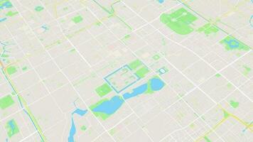 común sencillo Beijing mapa antecedentes bucle. hilado alrededor China ciudad aire imágenes. sin costura panorama giratorio terminado céntrico fondo. video