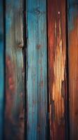 Colorful old wooden panels Abstract Weathered beauty. photo