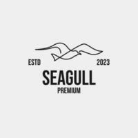 Creative seagull bird logo design concept illustration idea vector