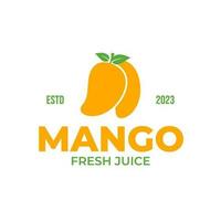 Creative mango fruit organic logo design vector concept illustration idea