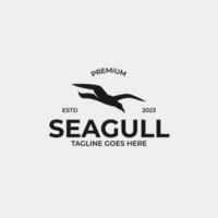 Creative seagull bird logo design concept illustration idea vector