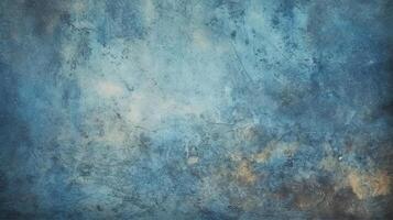 abstract grunge texture blue navy dark stucco wall background. photo