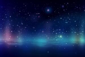 A blurred star light, aurora sky abstract background with bokeh glow, Illustration. photo