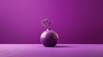 A stunning image of a minimalist purple, showcasing the magical elegance found in simplicity. photo