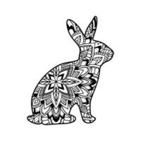 rabbit coloring vector for kids and adults