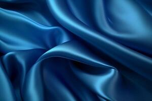 Blue silk background stock photo. photo