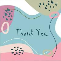 thank you card with minimalist background, suitable for invitation card vector