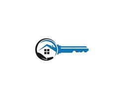 Set Of Key House Vector Logo Template. Real Estate, Key or House Modern, Simple And Clean Design.