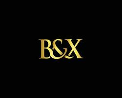 Abstract Luxury Premium B And X Logo Letter Design Element. B And X Initial Logo Design Vector Template Illustration.