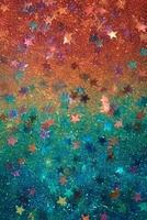 Teeny tiny tulle sparkles glam pink and turquoise hd wallpaper, in the style of light blue and yellow, vibrant academia, poured, dark bronze and teal, psychedelic. photo