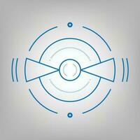 Radar icon. icon with outline for web and mobile applications. vector illustration image on white gradient background.