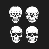 conjunto de cráneo vector icono