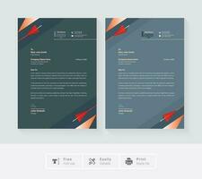 Professional creative letterhead template design for your business colorful and modern layout vector