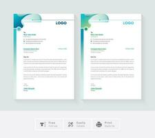 Professional creative letterhead template design for your business colorful and modern layout vector