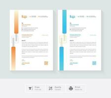 Professional creative letterhead template design for your business colorful and modern layout vector