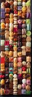 Colorful dozens of French assortment of petits fours. photo