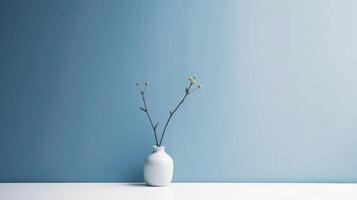 A stunning image of a minimalist blue, showcasing the magical elegance found in simplicity. photo