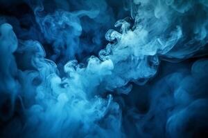 Sky nature cloud smoke black night background for horror blue poster design wallpaper. photo