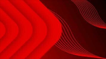 Red color 3d wavy element background video