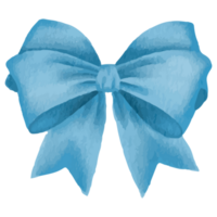 Blue Ribbon Color Bows Isolated on Transparent Background png